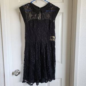 NWT Hello Kitty Black Lace Dress